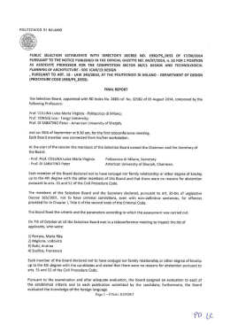 POLITECNICO m MILANO ,slaiifﬁias