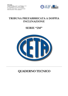 Quaderno tecnico e manuale di montaggio Tribuna Serie 2M