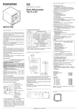 RESYS P40 Istruzioni d`uso Relè differenziale Tipi A e AC