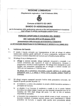 REGIONE LOMBARDIA - Comune di Sesto ed Uniti