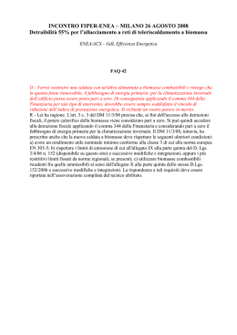 Risposte dell`ENEA ai quesiti posti dalle aziende aderenti alla Fiper.