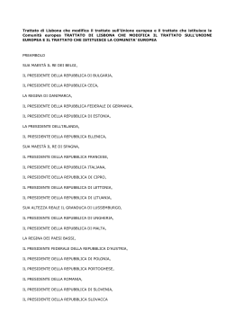 Trattato di Lisbona che modifica il trattato sull
