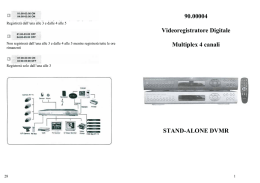 90.00004 Videoregistratore Digitale Multiplex 4 canali STAND