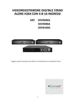 videoregistratore digitale stand alone h264 con 4‐8‐16