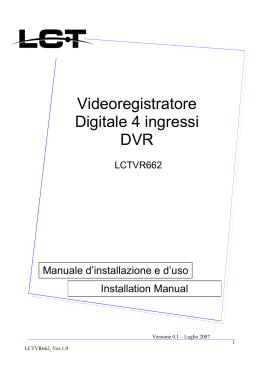 Videoregistratore Digitale 4 ingressi DVR