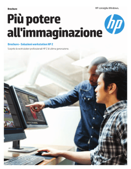 Scarica la brochure delle Workstation HP serie Z