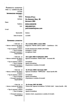 Curriculum Vitae - Comune di Busto Garolfo
