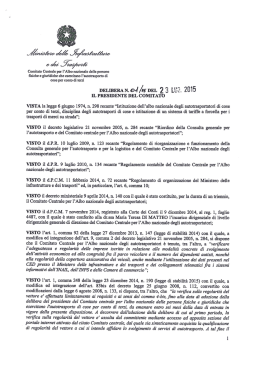 Delibera Comitato Centrale Albo