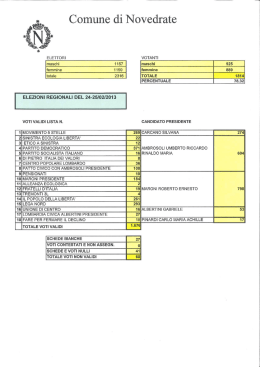 ELEZIONI REGIONALI DEL 24-25I021`2013