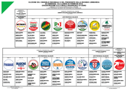 Manifesto liste ammesse/candidati Elezioni
