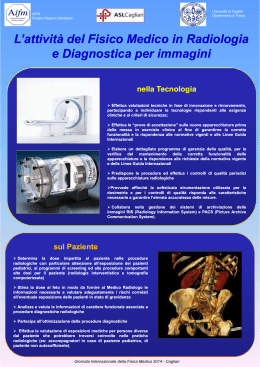 L`attività L`attività del Fisico Medico in Radiologia Radiologia e