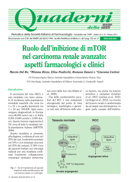 Marzo 2013 - Ruolo dell`inibizione di mTOR nel carcinoma renale