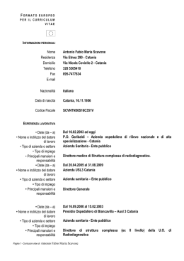 Nome Antonio Fabio Maria Scavone Residenza Via Etnea 290