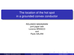 The location of the hot spot in a grounded convex conductor