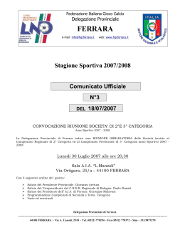 FIGC Delegazione Provinciale di Ferrara