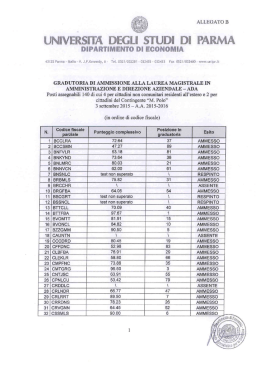 UNIVERSIT&Agrave; DEGLHI STUDI DI PARMA