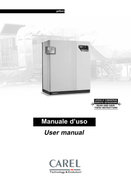 Manuale d`uso User manual