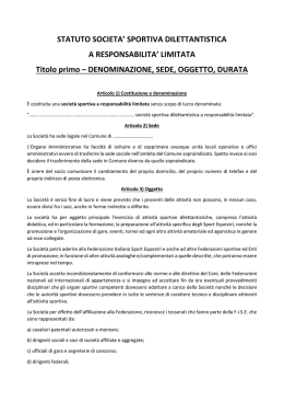 Societ&agrave; Sportiva Dilettantistica a responsabilit&agrave; limitata