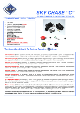 SKY CHASE &ldquo;C&rdquo; - Nikam Divisione Sicurezza