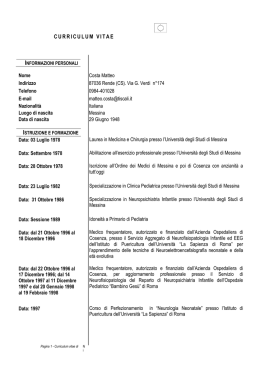 Costa Matteo - Azienda Ospedaliera di Cosenza