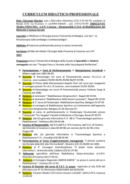 CURRICULUM DIDATTICO-PROFESSIONALE