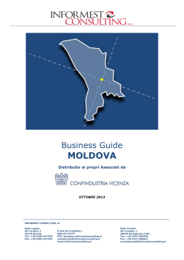 MOLDOVA 2013 - Associazione Industriali della Provincia di