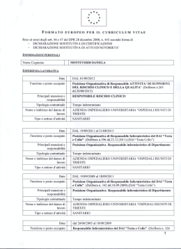 Monteverdi Daniela - Ospedali riuniti di Trieste