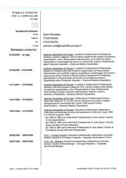 Curriculum - Azienda ospedaliera Perugia