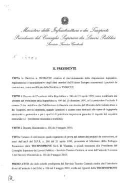 IL PRESIDENTE - Technoprove srl