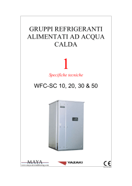 GRUPPI REFRIGERANTI ALIMENTATI AD ACQUA CALDA