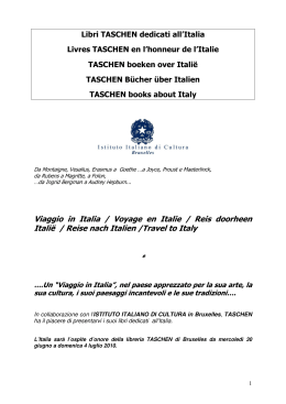 Viaggio in Italia / Voyage en Italie / Reis doorheen Italië / Reise nach