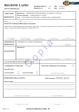 DGR 110 del 16/03/2012 - Portalavoro