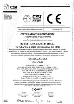 Registrazione numero/Registration number PED/O497