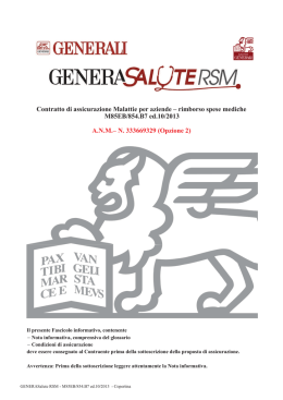 Scarica l`allegato Fascicolo informativo opz 2