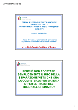 scarica slides - Avvocato Giulia Facchini