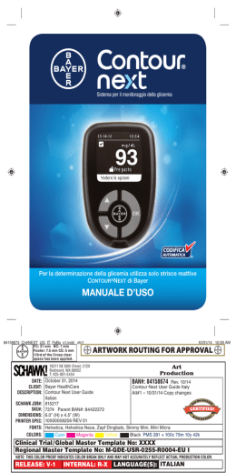 MANUALE D`USO - diabetes care