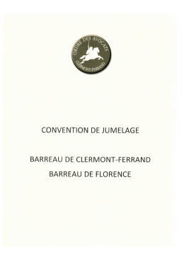 convention de jumelage barreau de clermont