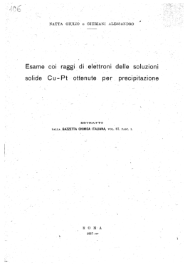 Esame con i raggi di elettroni delle soluzioni solide Cu