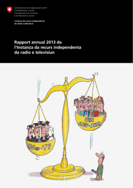 Rapport annual 2013 da l`Instanza da recurs independenta da radio