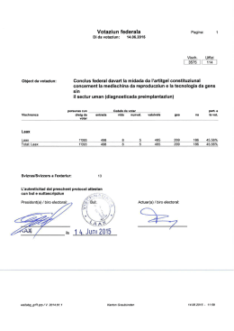 Object da votaziun: Conclus federal davart la midada da I`artitgel
