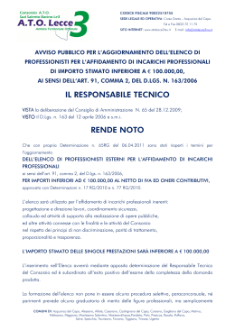 AVVISO ( 199 Kb) - ordine avvocati di Lecce