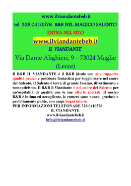 un b&b nel cuore del salento