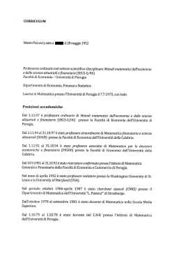 CURRICULUM MAURO PAGUACCI, nato a