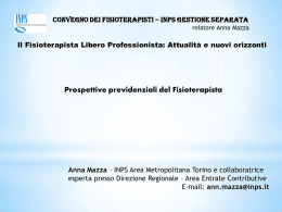 relazione INPS - Associazione Italiana Fisioterapisti .:: Piemonte e