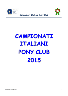 CAMPIONATI ITALIANI PONY CLUB 2015