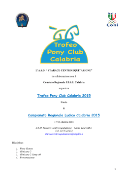 Trofeo Pony Club Calabria 2015 Campionato Regionale Ludico