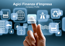 Company profile - Agici Finanza d`Impresa