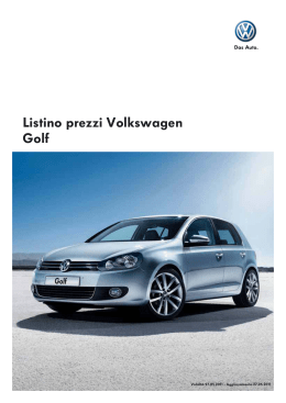 Listino prezzi Volkswagen Golf - Il Castello