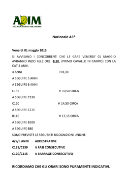 Orari di venerd&igrave;