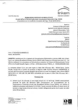 Istanza della SCIA presentata